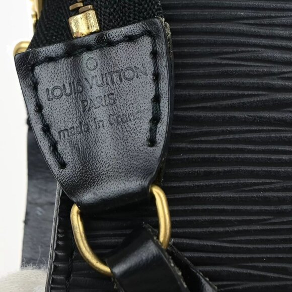 LOUIS VUITTON LV Pochette Accessoires Hand Bag Epi Leather Black - Picture 4 of 16